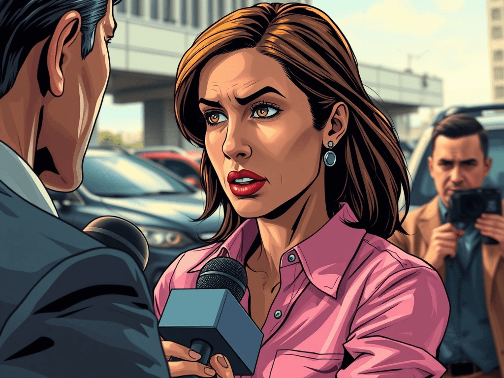 Tension in the Parking Lot: Reporters Clash